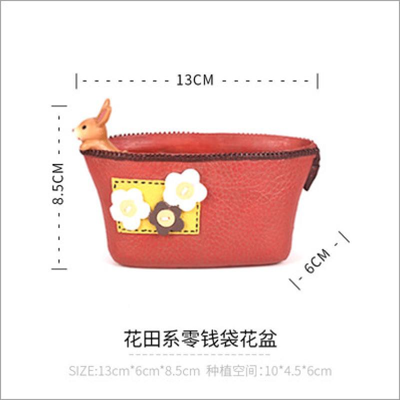 Chậu cây mọng nước hình túi tiền resin, chậu mini trang trí bàn, cây xanh và tiểu cảnh (RG-147)