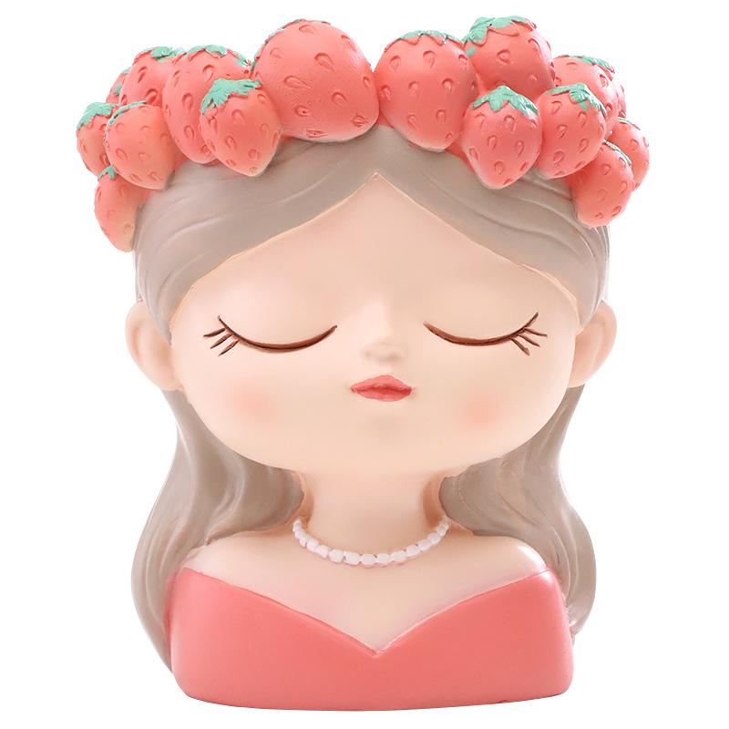 Chậu cây resin hình vòng hoa trái cây, chậu mọng nước mini, trang trí bàn và sân vườn (RG-28)