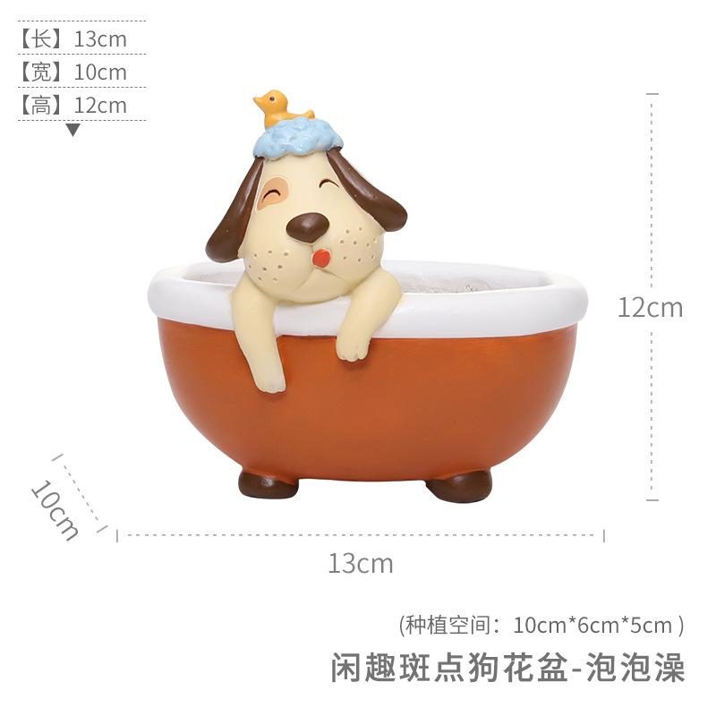 Chậu cây mọng nước hình chó hoạt hình resin, chậu mini trang trí bàn, ban công và tiểu cảnh (RG-88)