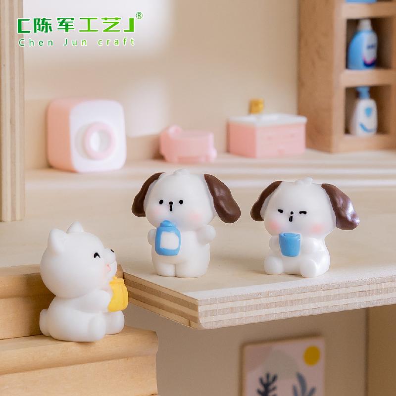 Chó dễ thương mini tiểu cảnh DIY trang trí nhà búp bê (TZC-734)