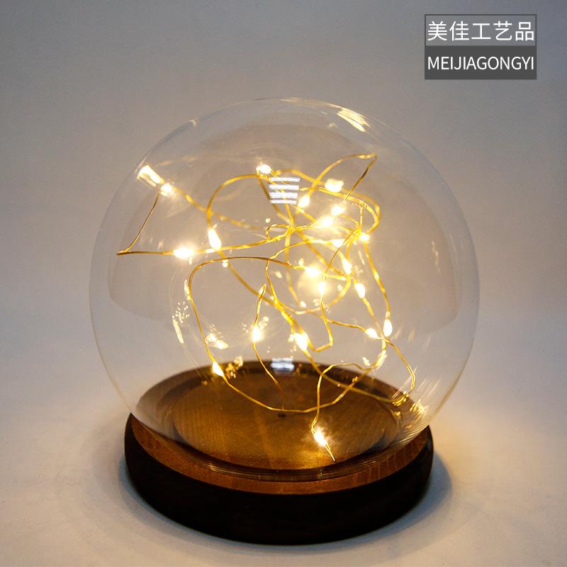 Cầu Thuỷ Tinh Hình Tròn Nhiều Kích Thước Và Đèn Led (MJA-8)