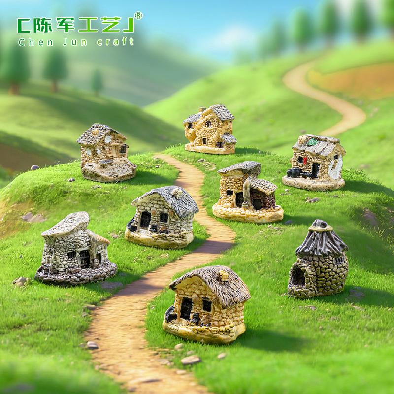 Tiểu cảnh nhà nhỏ Zakka, trang trí chậu cây với 8 mẫu (ZC-297)