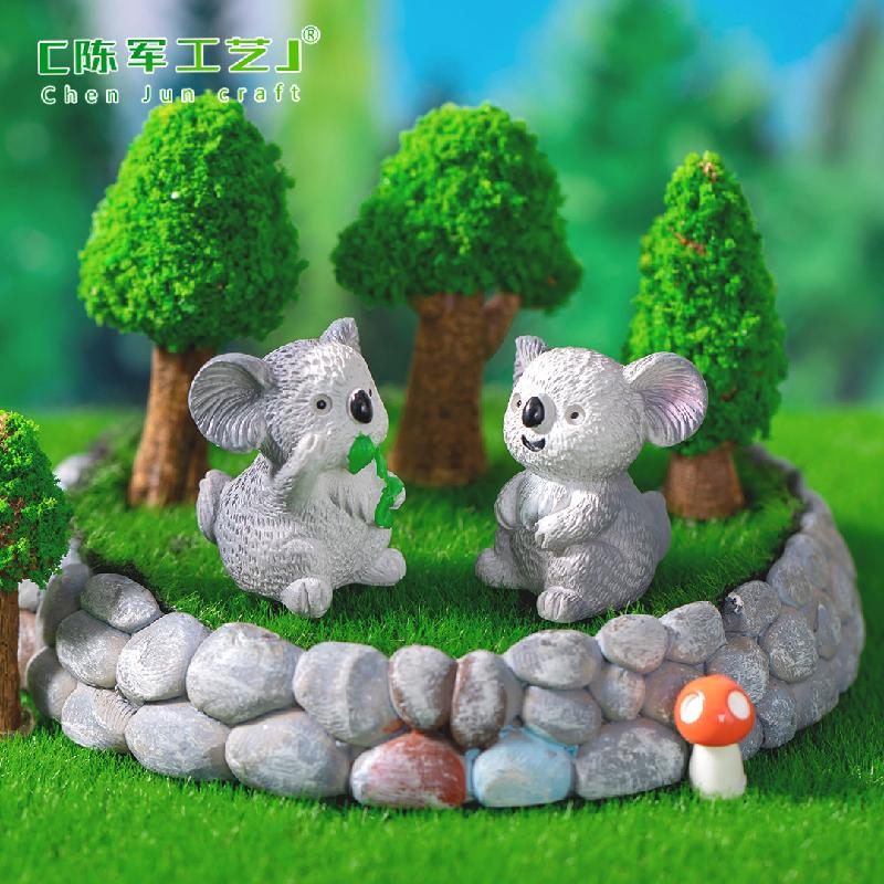 Tiểu cảnh koala dễ thương, phụ kiện trang trí cây cảnh mini (TZC-618)