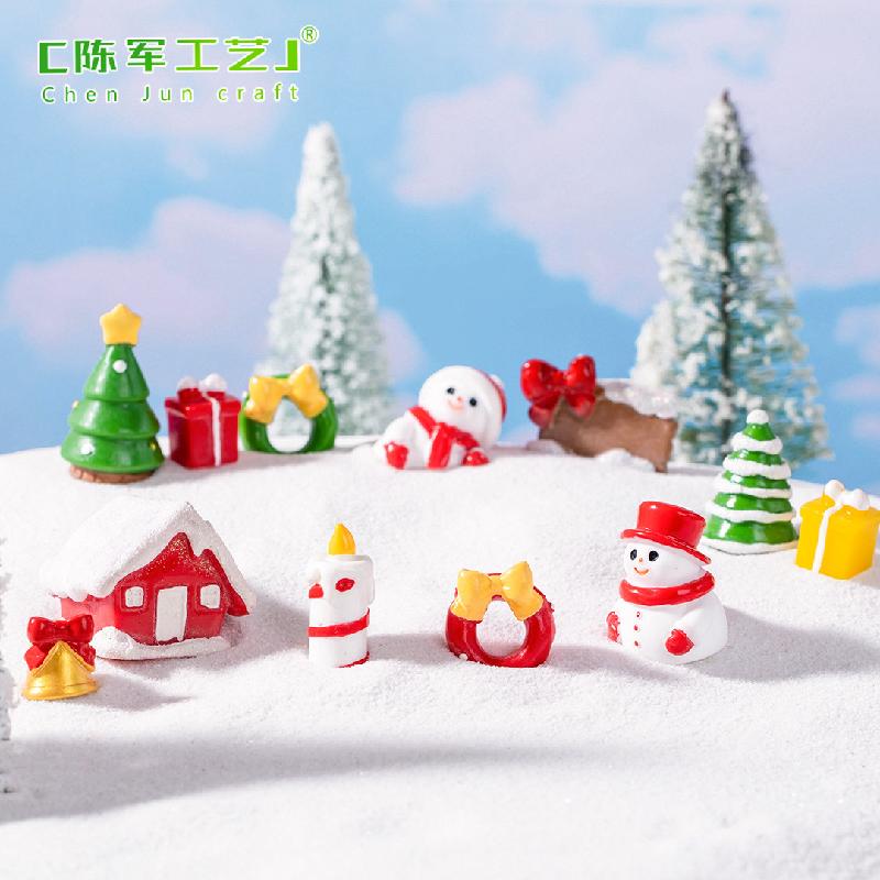 Tiểu cảnh Noel, ông già Noel và người tuyết, trang trí mini (TZC-227)