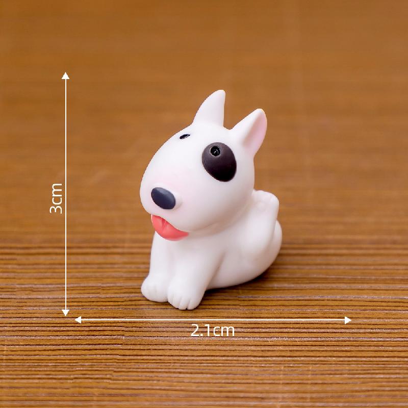 Tiểu cảnh chó Bull Terrier, phụ kiện trang trí xe hơi mini (TZC-483)