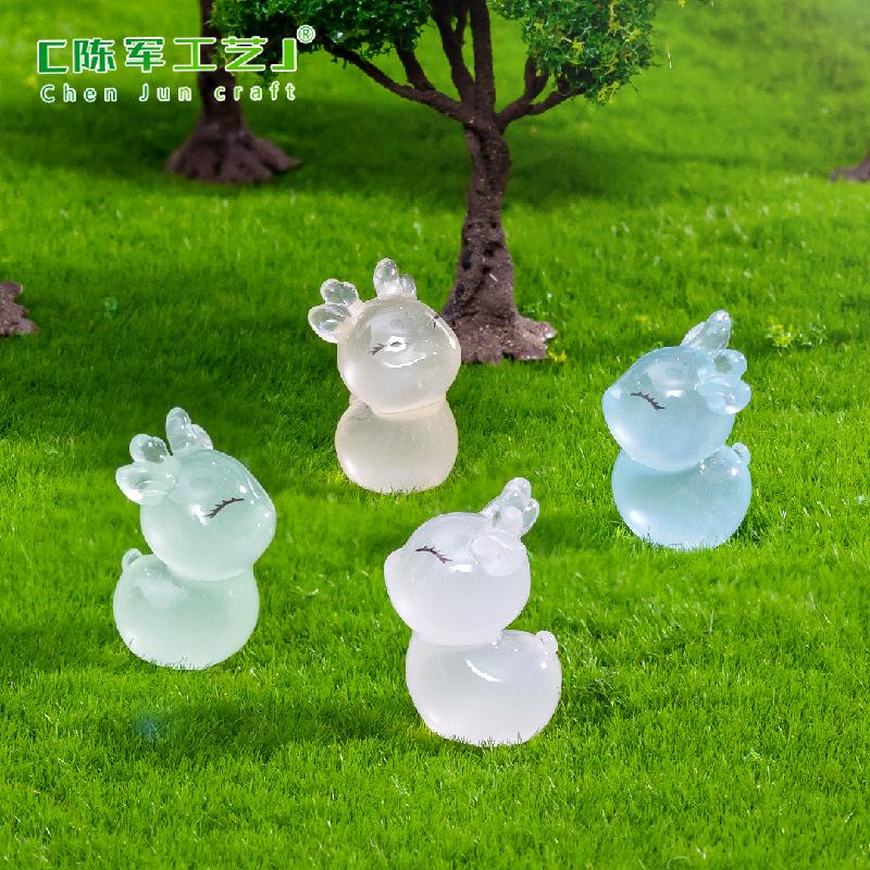 Tiểu cảnh hươu phát sáng mini trang trí chậu cây DIY (ZC-1138)