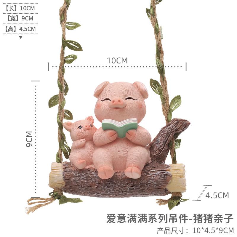 Móc treo động vật hoạt hình resin, phụ kiện làm vườn, trang trí sân vườn ban công (RG-18)
