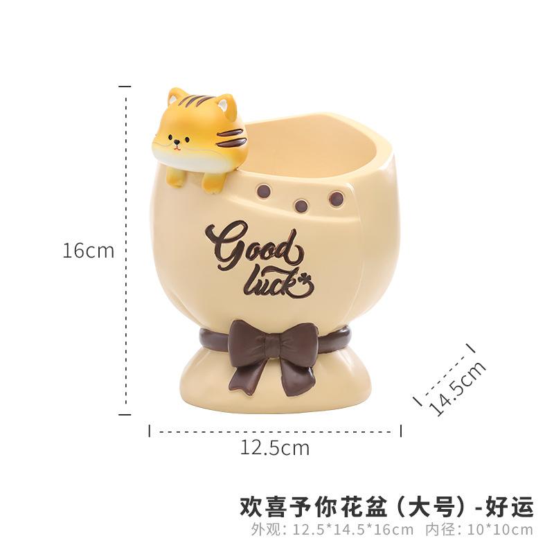 Chậu cây resin trang trí sân vườn, chậu cây mini cho văn phòng, nhà và tiểu cảnh (RG-233)