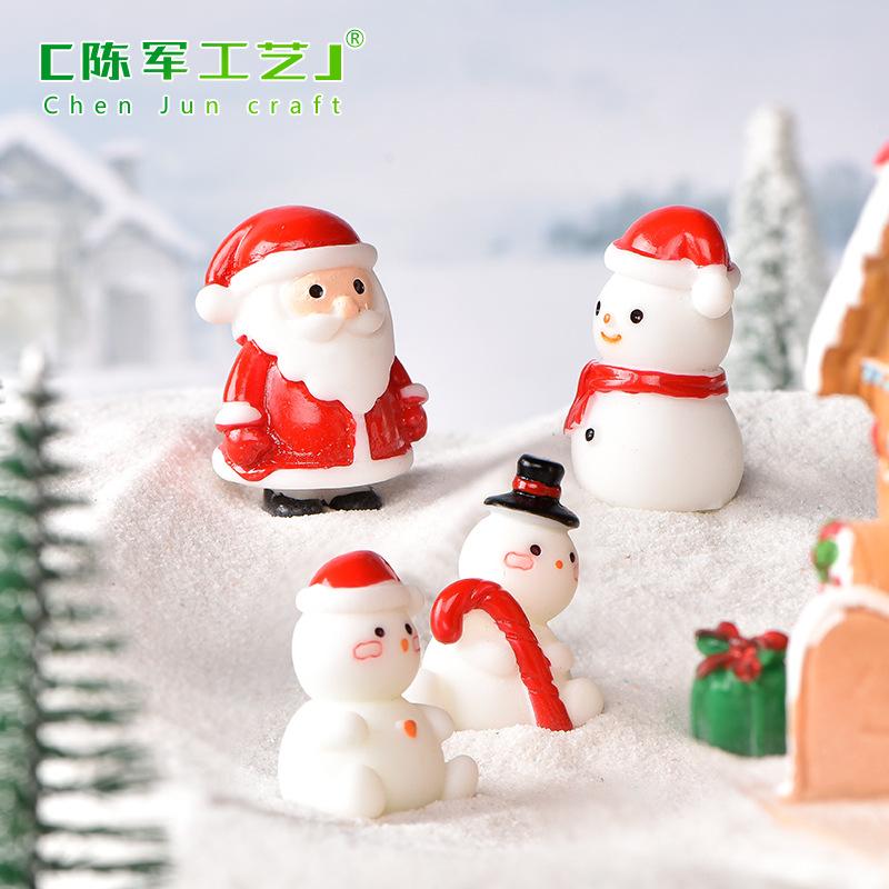 Tiểu cảnh gậy Giáng Sinh, người tuyết và ông già Noel mini (TZC-334)