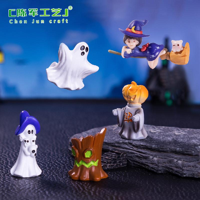 Tiểu cảnh Halloween bí ngô ma quỷ, trang trí DIY mini (TZC-107)