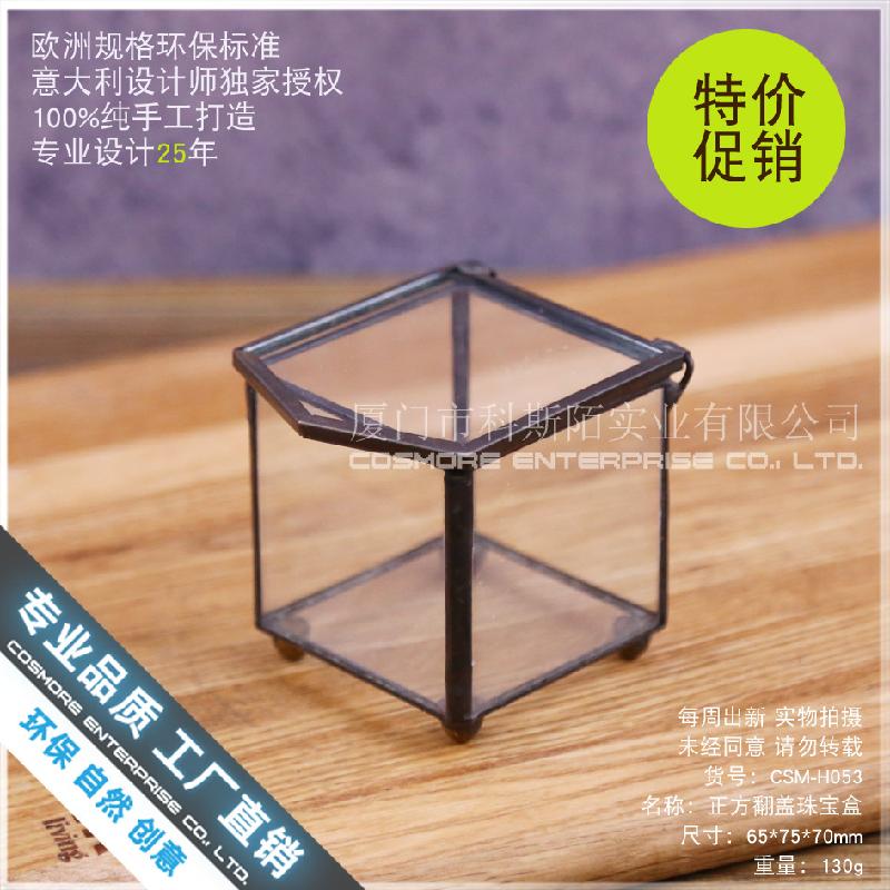 Hộp trang sức vuông nắp lật Terrarium rêu cảnh (DG-206)
