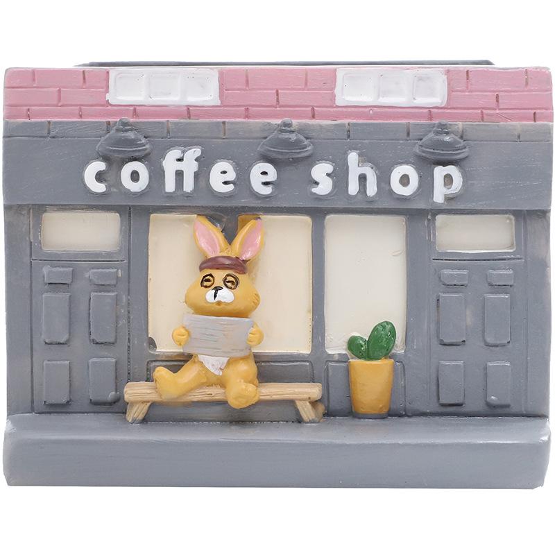 Chậu cây mọng nước hình phố cổ Anh resin, chậu mini trang trí nhà, sân vườn và ban công (RG-109)