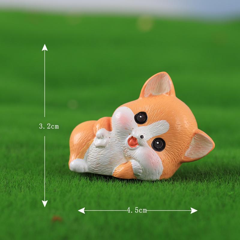 Tiểu cảnh chó Corgi đáng yêu resin trang trí chậu cây (TZC-668)