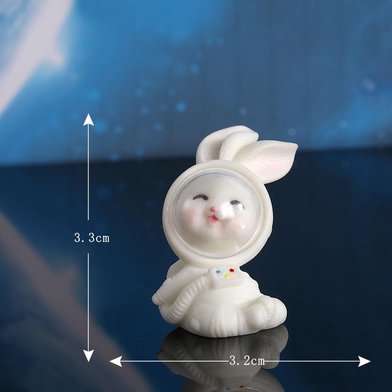 Thỏ không gian tiểu cảnh resin mini trang trí sáng tạo (TZC-679)