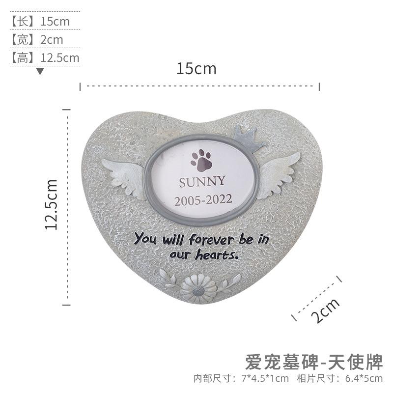 Bia mộ thú cưng giả đá resin, bia tưởng niệm chó mèo, đồ tưởng niệm và trang trí (RG-95)