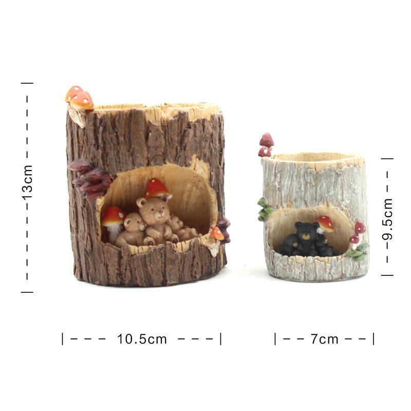 Chậu cây mọng nước yêu tinh cổ tích resin, chậu mini để bàn, trang trí vườn và ban công (RG-195)