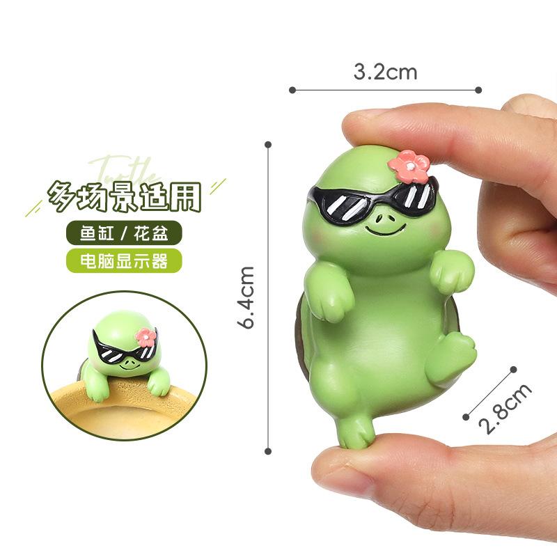 Móc trang trí rùa nhỏ resin, phụ kiện tiểu cảnh hồ cá, chậu cây và trang trí sân vườn (RG-105)