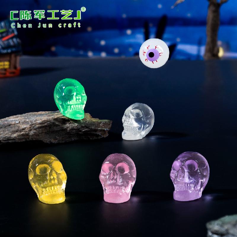 Tiểu cảnh Halloween đầu lâu phát sáng trang trí mini (TZC-729)