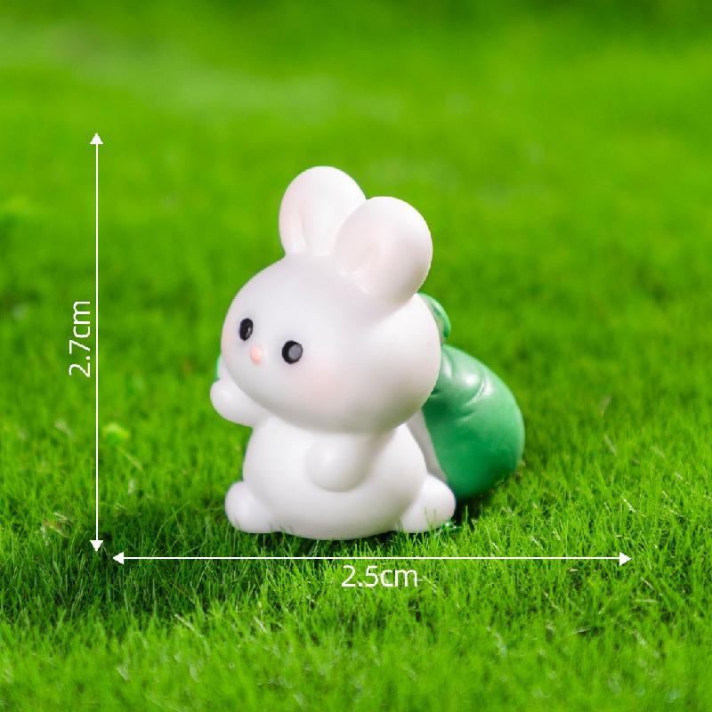 Thỏ & cà rốt mini – Mô hình thỏ dễ thương, trang trí vườn cảnh, bàn làm việc (M-1371)