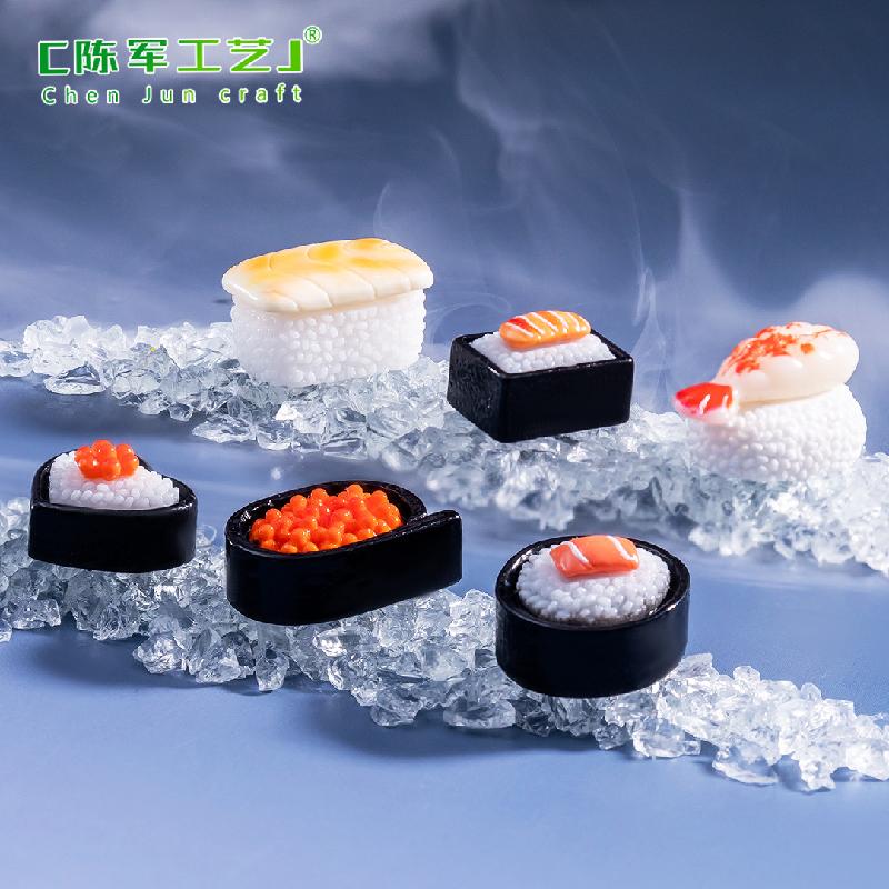 Tiểu cảnh sushi cá hồi, phụ kiện trang trí đồ ăn mini DIY (TZC-572)