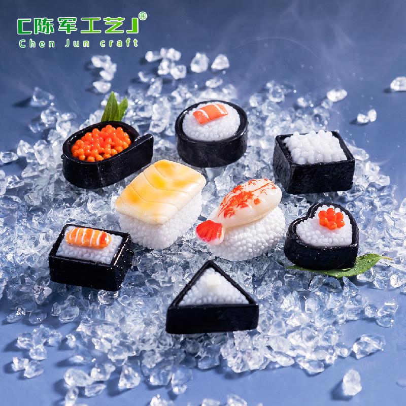 Tiểu cảnh sushi cá hồi, phụ kiện trang trí đồ ăn mini DIY (TZC-572)