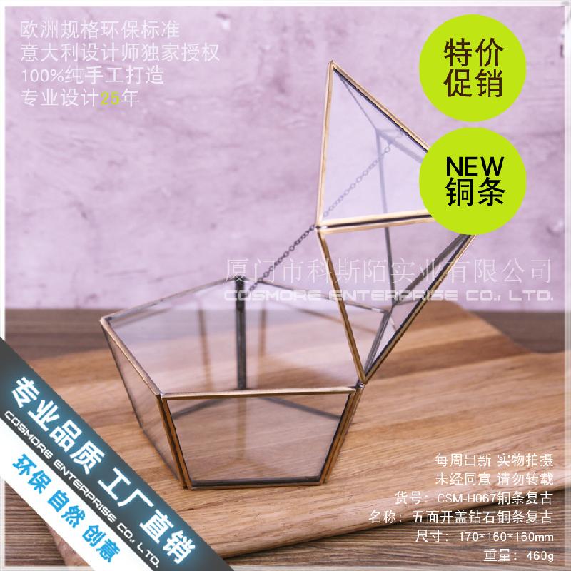 Nhà kính vàng đa giác, hộp hoa hồng bất tử (DG-157)