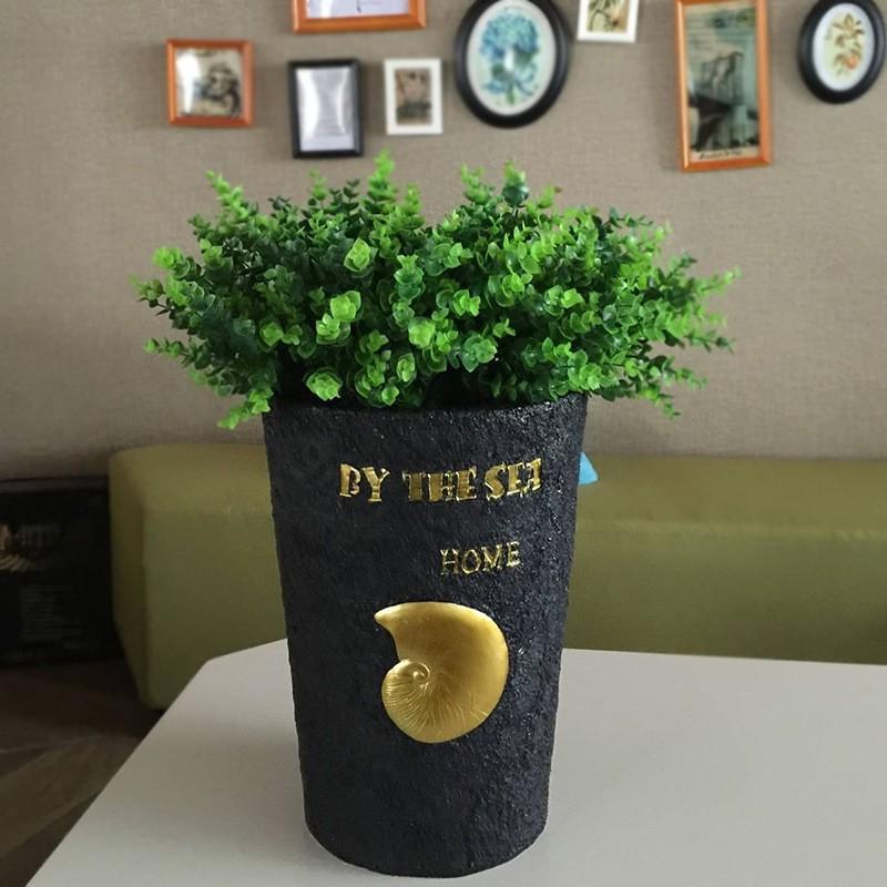 Chậu cây resin cỡ lớn phong cách châu Âu vintage, chậu trang trí khách sạn, showroom và sảnh (RG-255)