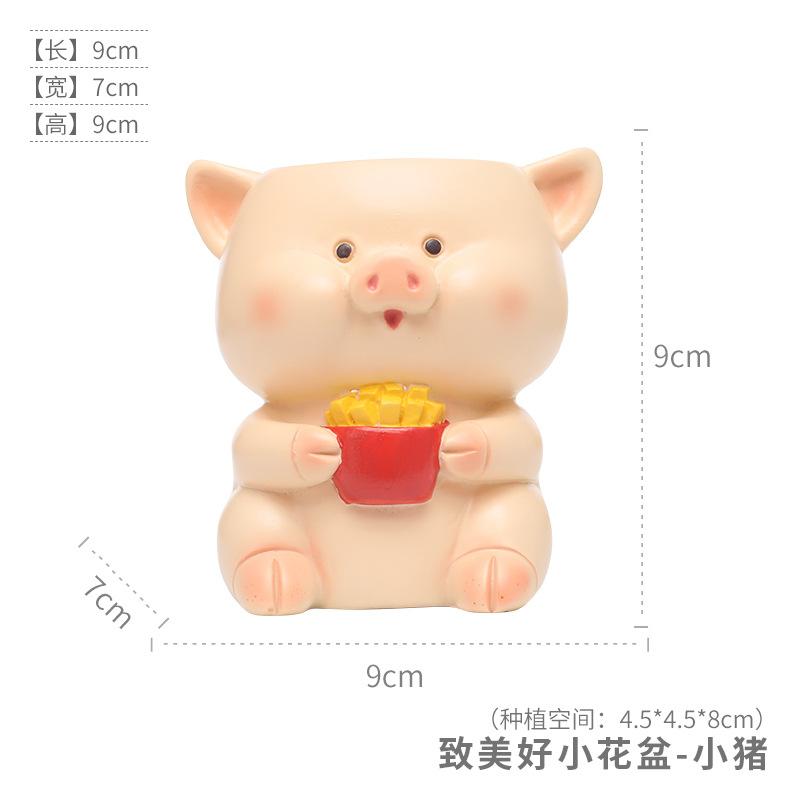 Chậu cây mọng nước hình động vật resin, chậu mini trang trí nhà, văn phòng, ban công và sân vườn (RG-86)