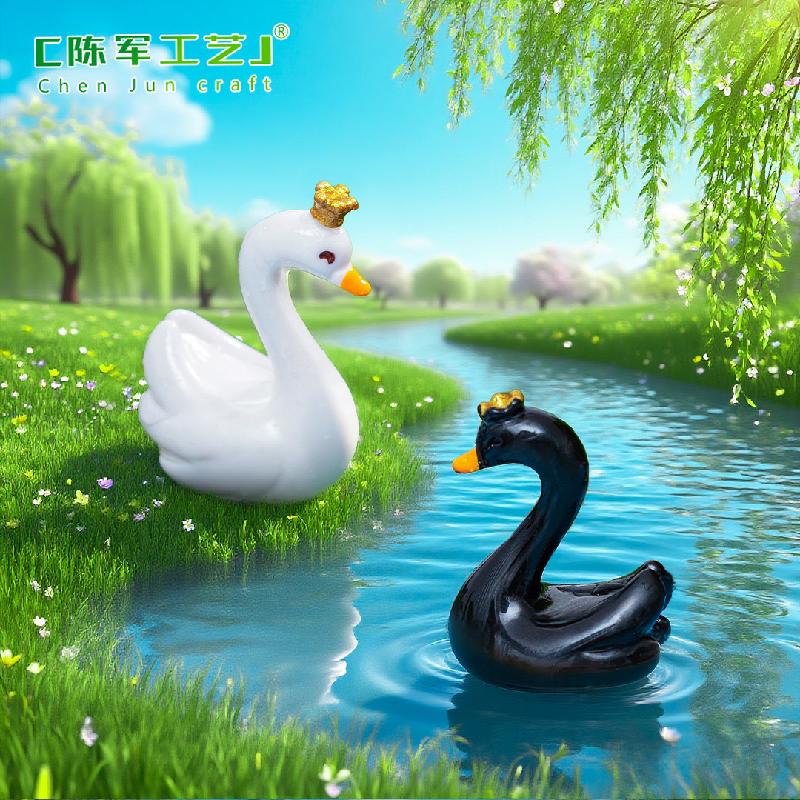 Thiên nga đen trắng đáng yêu mini trang trí (PK-737)