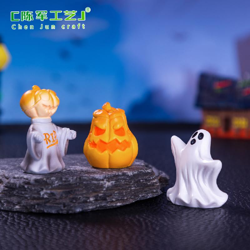 Tiểu cảnh Halloween bí ngô ma quỷ, trang trí DIY mini (TZC-107)