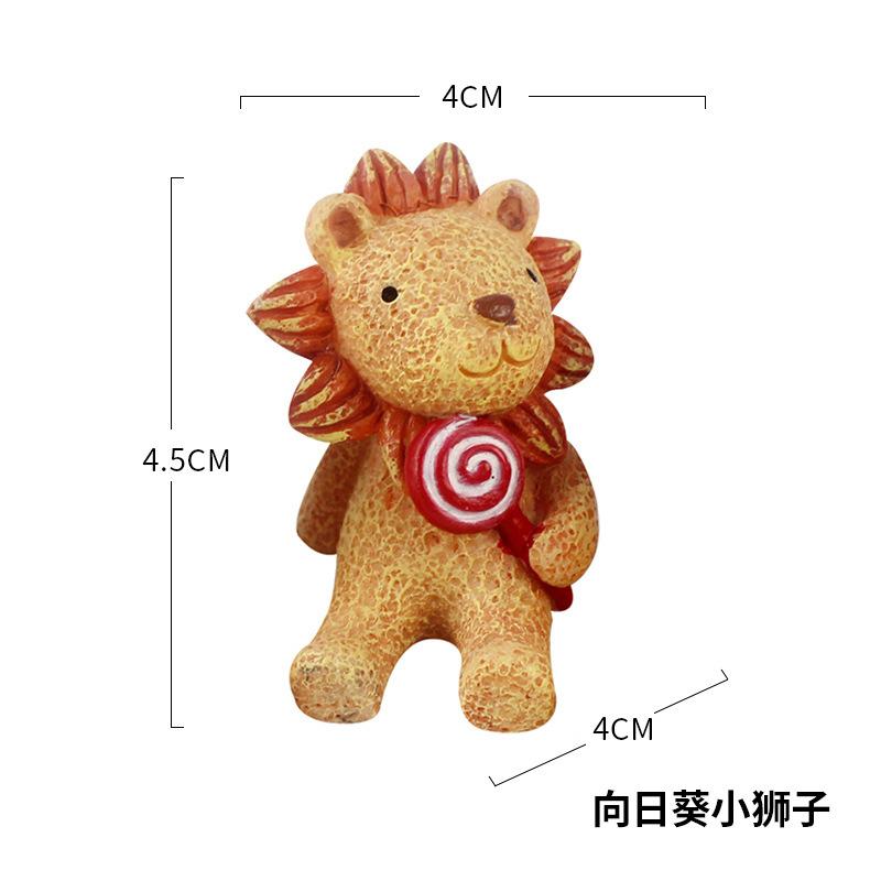 Tượng động vật hoạt hình resin phong cách Zakka, đồ trang trí bánh kem, phụ kiện xe hơi (RG-60)