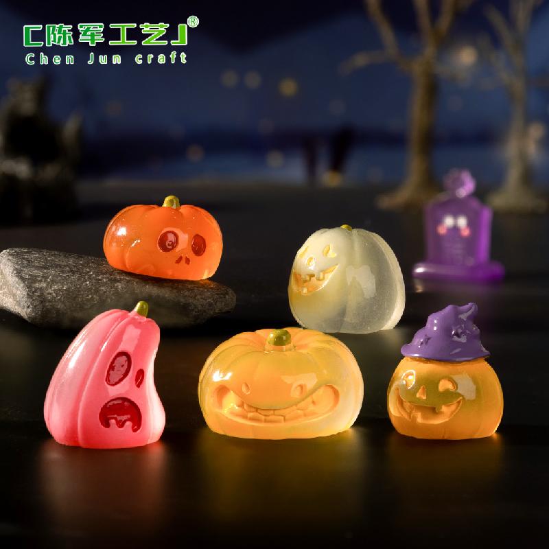 Tiểu cảnh bí ngô phát sáng Halloween, trang trí DIY (TZC-67)