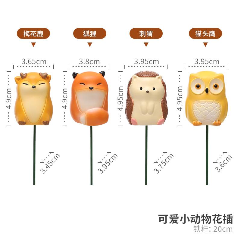 Que cắm hoa hình động vật hoạt hình, phụ kiện trang trí chậu cây, sân vườn và tiểu cảnh (RG-227)