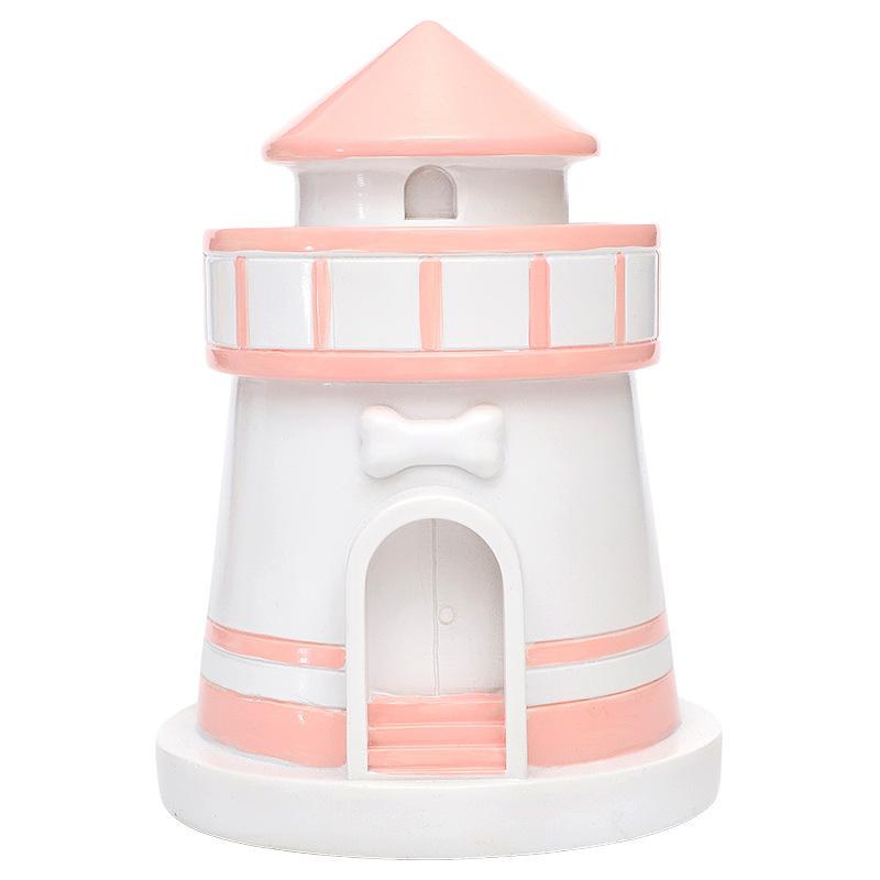 Hộp tro cốt thú cưng resin hình ngọn hải đăng, hộp tưởng niệm chó mèo, đồ tang lễ (RG-45)