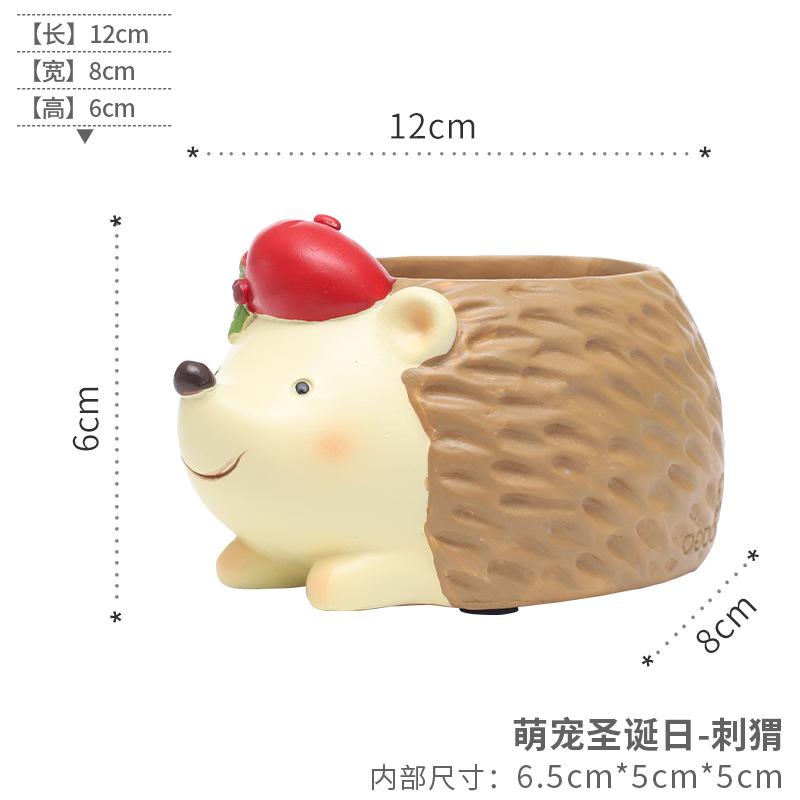Chậu cây mọng nước Giáng Sinh hình thú cưng, chậu mini hoạt hình, quà tặng và trang trí sân vườn (RG-248)