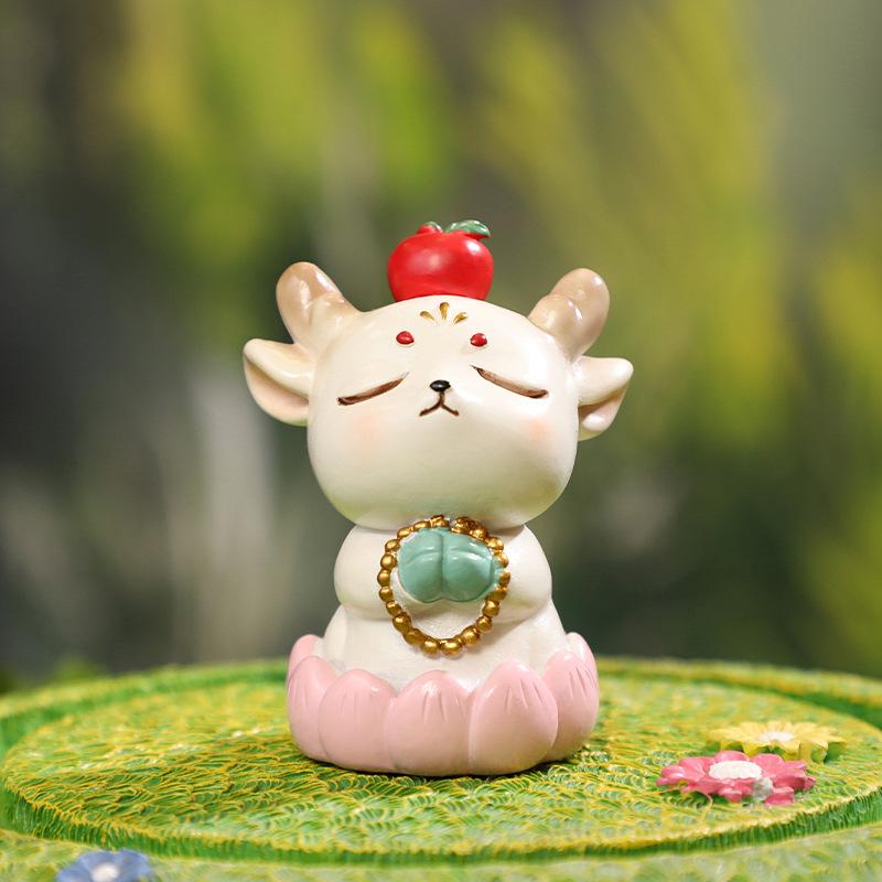 Tượng hươu hoạt hình mini resin, phụ kiện tiểu cảnh sân vườn, trang trí bàn và khu vườn (RG-210)