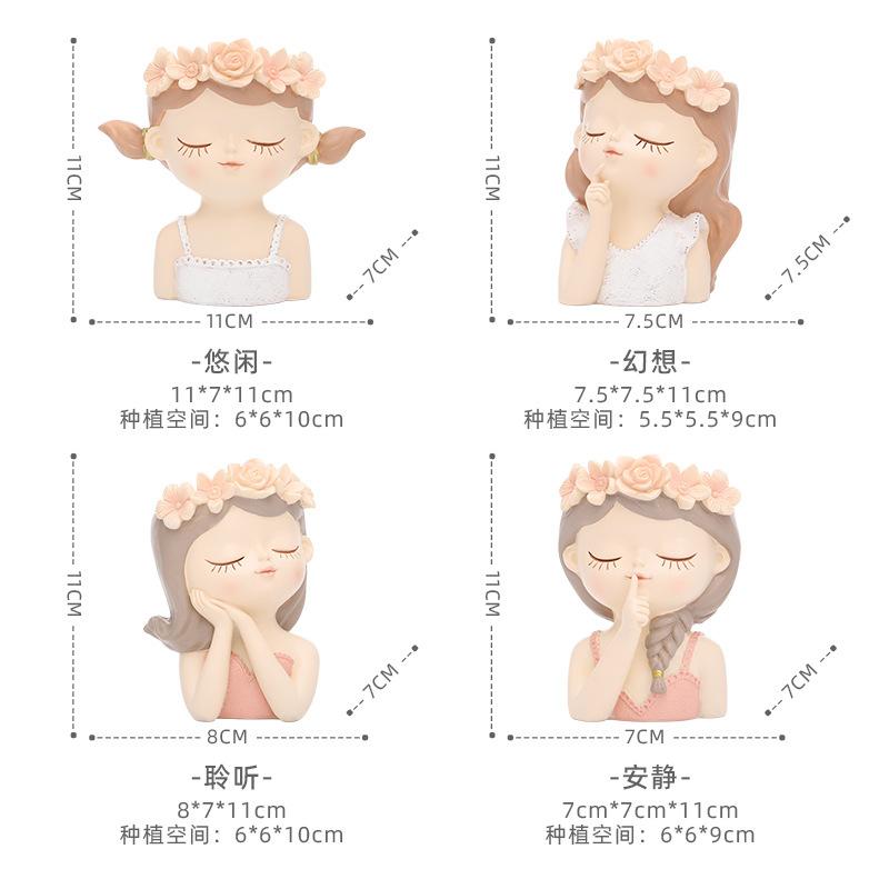 Chậu cây mọng nước hình hốc cây và động vật resin, chậu mini trang trí cửa sổ và sân vườn (RG-194)