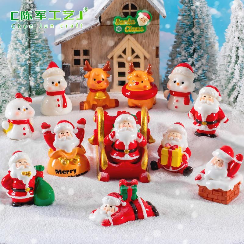 Tiểu cảnh ông già Noel, người tuyết, quả cầu tuyết mini (TZC-32)