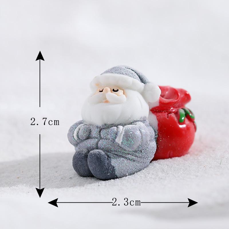 Ông già Noel áo phao mini DIY trang trí xe và bàn (TZC-744)