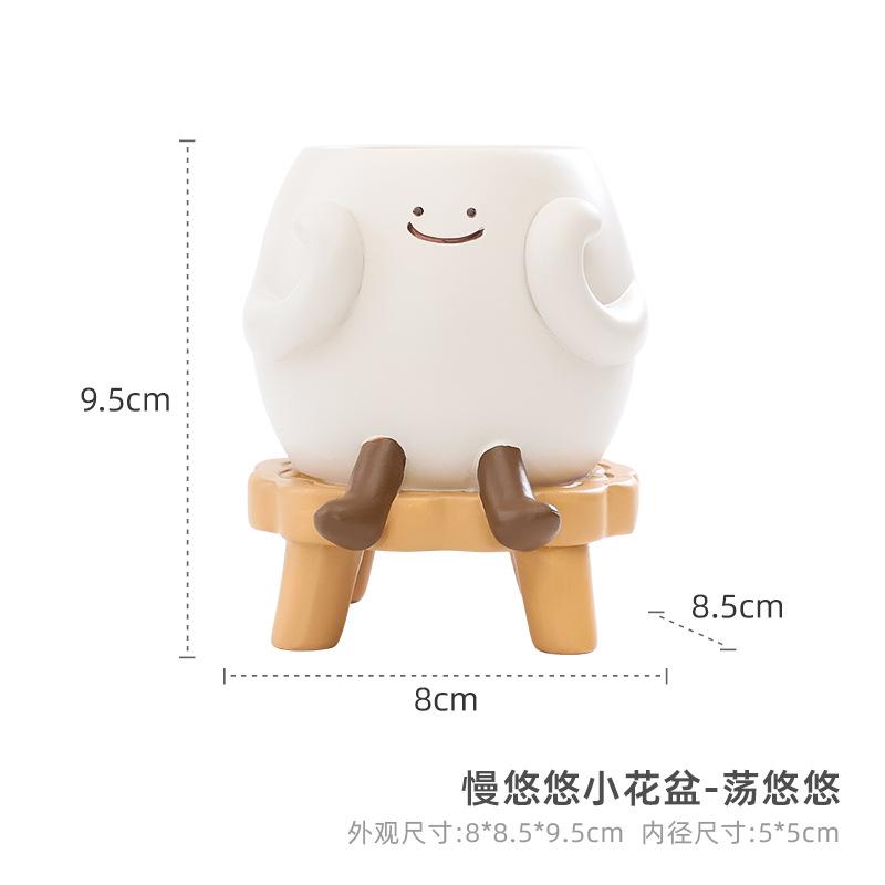 Chậu cây mọng nước resin mini, chậu cây để bàn văn phòng, trang trí sân vườn ban công (RG-15)