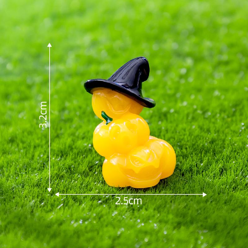 Tiểu cảnh Halloween, bí ngô và ma, trang trí mini DIY (TZC-318)