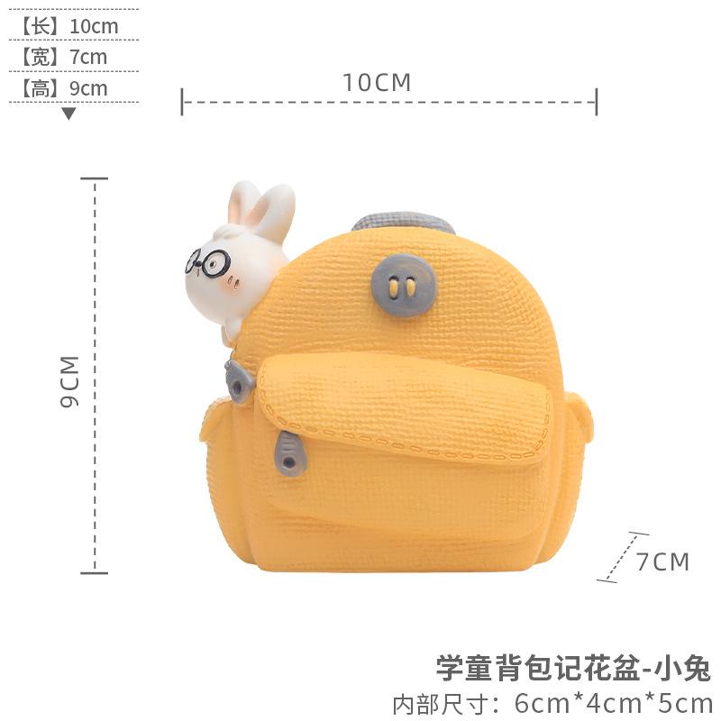 Chậu cây resin hình balo, chậu mọng nước mini, trang trí bàn làm việc văn phòng (RG-35)