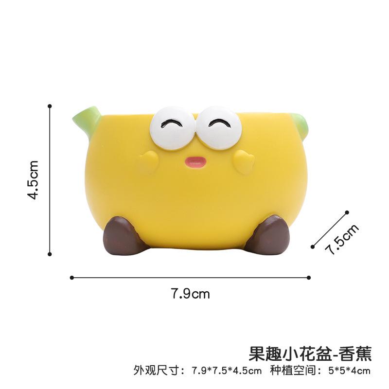Chậu cây mọng nước hình trái cây resin, chậu mini trang trí sân vườn, bàn làm việc và ban công (RG-68)