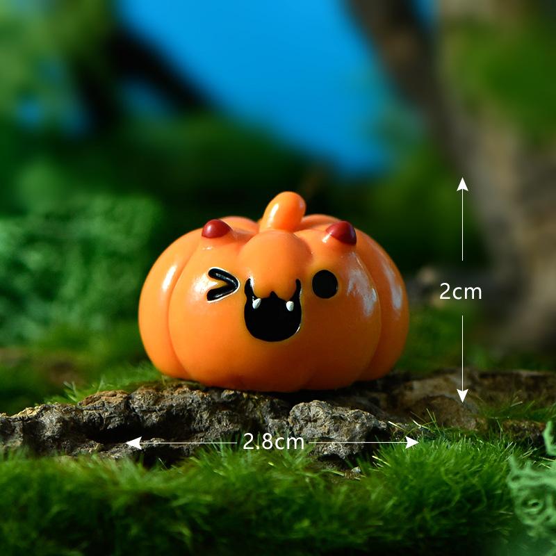 Tiểu cảnh Halloween ma và bí ngô, phụ kiện quả cầu (TZC-165)