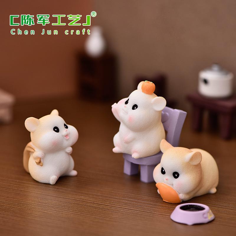 Chuột hamster dễ thương tiểu cảnh trang trí DIY (TZC-641)