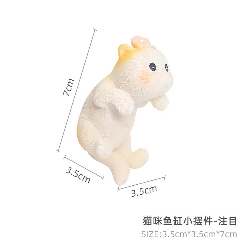 Móc trang trí mèo leo bể, phụ kiện tiểu cảnh hồ cá, móc treo cây và chậu hoa (RG-11)