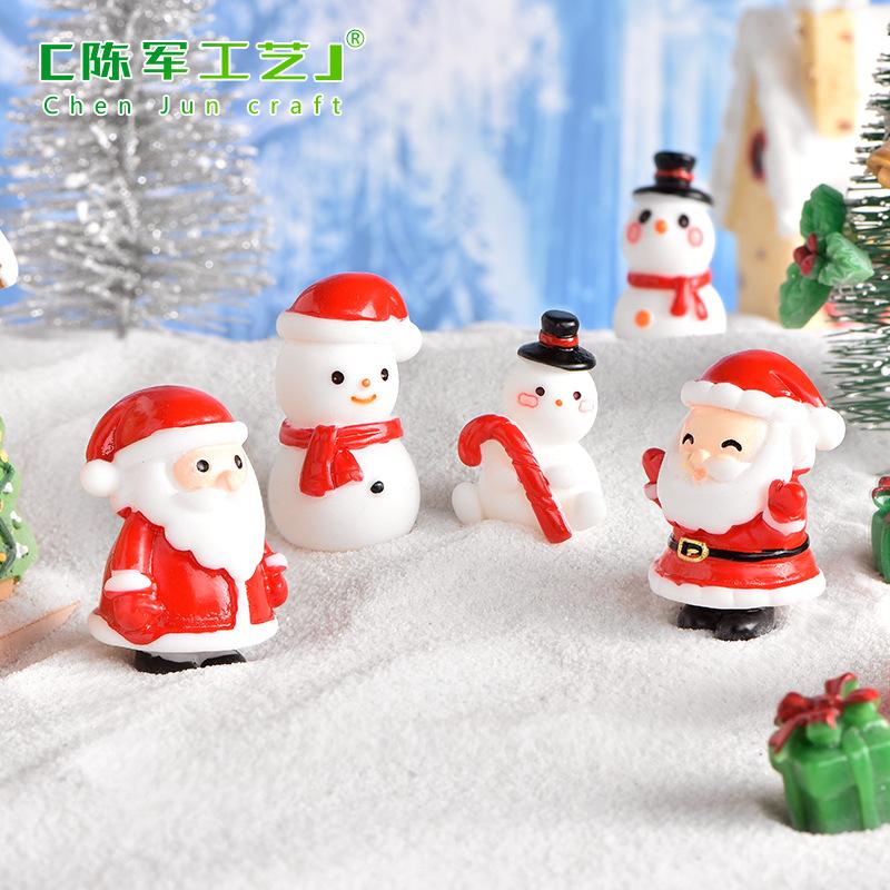 Tiểu cảnh gậy Giáng Sinh, người tuyết và ông già Noel mini (TZC-334)