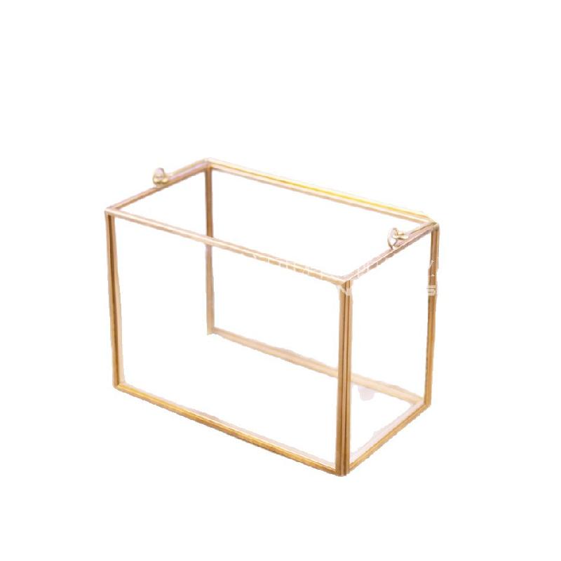 Nhà kính chữ nhật mini Bắc Âu, đèn nến decor (DG-150)