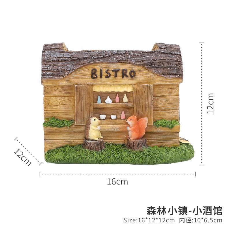 Chậu cây mọng nước hình gốc cây resin, chậu mini phong cách đồng quê, trang trí sân vườn (RG-236)