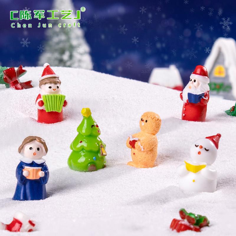 Tiểu cảnh dàn đồng ca Noel, trang trí tuyết mini DIY (TZC-411)